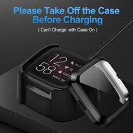 Fitbit Versa 2 Soft TPU case (volledig beschermd) - Zwart