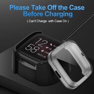 Fitbit Versa 2 Soft TPU case (volledig beschermd) - Transparant