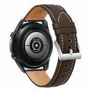 Premium Leather bandje - Donkerbruin - Garmin Vivoactive 6 / Vivoactive 5 / Vivoactive 3