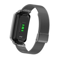 Milanese bandje met case - Zwart - Xiaomi Smart band 7 Pro