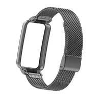 Milanese bandje met case - Zwart - Xiaomi Smart band 7 Pro