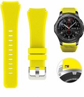Siliconen sportbandje - Geel - Geschikt voor Samsung Galaxy Watch 3 (45mm) - Galaxy Watch 46mm - Samsung Gear S3 Classic &amp; Frontier