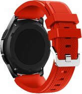 Siliconen sportbandje - Rood - Geschikt voor Samsung Galaxy Watch 3 (45mm) - Galaxy Watch 46mm - Samsung Gear S3 Classic &amp; Frontier