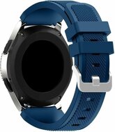 Siliconen sportbandje - Donkerblauw - Geschikt voor Samsung Galaxy Watch 3 (45mm) - Galaxy Watch 46mm - Samsung Gear S3 Classic &amp; Frontier