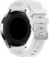 Siliconen sportbandje - Wit - Geschikt voor Samsung Galaxy Watch 3 (45mm) - Galaxy Watch 46mm - Samsung Gear S3 Classic &amp; Frontier