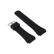 Siliconen sportbandje - Zwart - Geschikt voor Samsung Galaxy Watch 3 (45mm) - Galaxy Watch 46mm - Samsung Gear S3 Classic &amp; Frontier