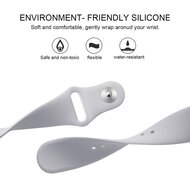 Fitbit Versa 1 / 2 &amp; Lite siliconen bandje - Maat: Small - Grijs