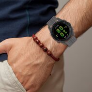 Garmin Venu 3s / Vivoactive 4s / Venu 2s / Vivomove 3s / Forerunner 255s - Canvas nylon bandje - Donkergrijs