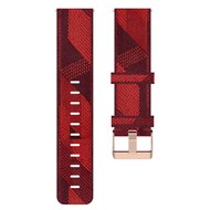 Garmin Venu 3s / Vivoactive 4s / Venu 2s / Vivomove 3s / Forerunner 255s - Canvas nylon bandje - Rood