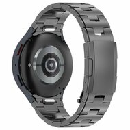 Titanium band met aansluitknop - Grafietgrijs - Samsung Galaxy Watch 4 - 40mm &amp; 44mm