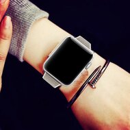 Sport Loop nylon bandje - Licht grijs - Geschikt voor Apple Watch 38mm / 40mm / 41mm / 42mm