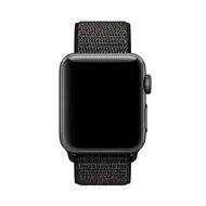 Sport Loop nylon bandje - Zwart / Oranje - Geschikt voor Apple Watch 38mm / 40mm / 41mm / 42mm