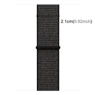 Sport Loop nylon bandje - Zwart / Oranje - Geschikt voor Apple Watch 38mm / 40mm / 41mm / 42mm