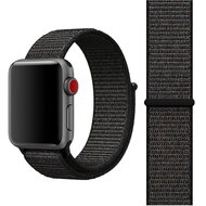 Sport Loop nylon bandje - Zwart / Oranje - Geschikt voor Apple Watch 38mm / 40mm / 41mm / 42mm