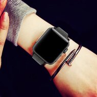 Sport Loop nylon bandje - Grijs met donkergroen - Geschikt voor Apple Watch 44mm / 45mm&nbsp;/ 46mm / 49mm