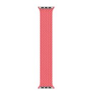 Braided Solo Loop nylon bandje - Maat: L - Roze - Geschikt voor Apple Watch 38mm / 40mm / 41mm / 42mm