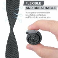 Braided nylon bandje - Grijs - Geschikt voor Apple Watch 38mm / 40mm / 41mm / 42mm