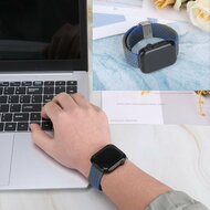 Braided nylon bandje - Blauw / Groen - Geschikt voor Apple Watch 38mm / 40mm / 41mm / 42mm