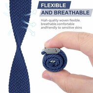 Braided nylon bandje - Blauw - Geschikt voor Apple Watch 38mm / 40mm / 41mm / 42mm