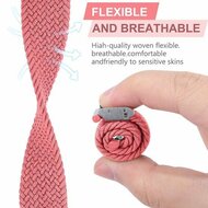 Braided nylon bandje - Roze - Geschikt voor Apple Watch 38mm / 40mm / 41mm / 42mm