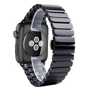 Schakelarmband Keramisch bandje - Zwart - Geschikt voor Apple Watch 38mm / 40mm / 41mm / 42mm