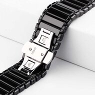 Schakelarmband Keramisch bandje - Zwart - Geschikt voor Apple Watch 38mm / 40mm / 41mm / 42mm