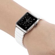 Schakelarmband Keramisch bandje - Wit - Geschikt voor Apple Watch 38mm / 40mm / 41mm / 42mm