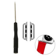 Metalen strap connector - Zilver - Geschikt voor Apple Watch 44mm / 45mm&nbsp;/ 46mm / 49mm