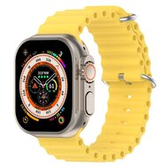 Ocean bandje - Geel - Geschikt voor Apple Watch 44mm / 45mm&nbsp;/ 46mm / 49mm