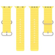 Ocean bandje - Geel - Geschikt voor Apple Watch 44mm / 45mm&nbsp;/ 46mm / 49mm
