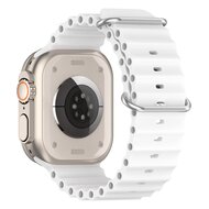 Ocean bandje - Wit - Geschikt voor Apple Watch 44mm / 45mm&nbsp;/ 46mm / 49mm