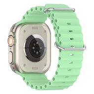 Ocean bandje - Lichtgroen - Geschikt voor Apple Watch 44mm / 45mm&nbsp;/ 46mm / 49mm
