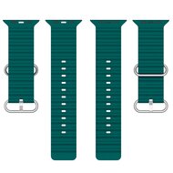 Ocean bandje - Donkergroen - Geschikt voor Apple Watch 44mm / 45mm&nbsp;/ 46mm / 49mm