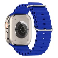 Ocean bandje - Blauw - Geschikt voor Apple Watch 44mm / 45mm&nbsp;/ 46mm / 49mm