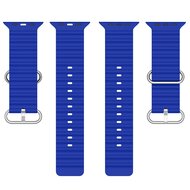 Ocean bandje - Blauw - Geschikt voor Apple Watch 44mm / 45mm&nbsp;/ 46mm / 49mm