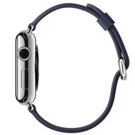 Classic lederen bandje - Midnight blue - Geschikt voor Apple Watch 38mm / 40mm / 41mm / 42mm