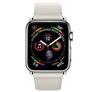 Classic lederen bandje - Wit - Geschikt voor Apple Watch 38mm / 40mm / 41mm / 42mm
