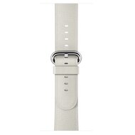 Classic lederen bandje - Wit - Geschikt voor Apple Watch 38mm / 40mm / 41mm / 42mm