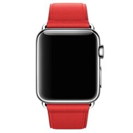 Classic lederen bandje - Rood - Geschikt voor Apple Watch 38mm / 40mm / 41mm / 42mm