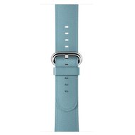 Classic lederen bandje - Licht blauw - Geschikt voor Apple Watch 38mm / 40mm / 41mm / 42mm