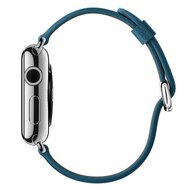 Classic lederen bandje - Blauw - Geschikt voor Apple Watch 44mm / 45mm&nbsp;/ 46mm / 49mm