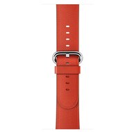 Classic lederen bandje - Oranje / bruin - Geschikt voor Apple Watch 44mm / 45mm&nbsp;/ 46mm / 49mm