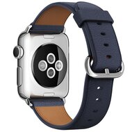 Classic lederen bandje - Midnight blue - Geschikt voor Apple Watch 44mm / 45mm&nbsp;/ 46mm / 49mm