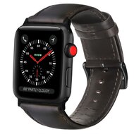 Luxe Echt Lederen bandje - Donkerbruin - Geschikt voor Apple Watch 44mm / 45mm&nbsp;/ 46mm / 49mm