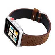 Dot Pattern Leren bandje - Bruin - Geschikt voor Apple Watch 38mm / 40mm / 41mm / 42mm