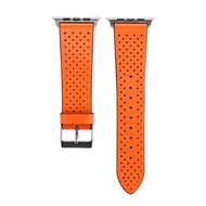 Dot Pattern Leren bandje - Oranje - Geschikt voor Apple Watch 38mm / 40mm / 41mm / 42mm
