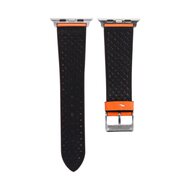 Dot Pattern Leren bandje - Oranje - Geschikt voor Apple Watch 38mm / 40mm / 41mm / 42mm