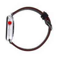 Dot Pattern Leren bandje - Zwart - Geschikt voor Apple Watch 38mm / 40mm / 41mm / 42mm