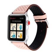 Dot Pattern Leren bandje - Roze - Geschikt voor Apple Watch 44mm / 45mm&nbsp;/ 46mm / 49mm