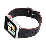 Dot Pattern Leren bandje - Zwart - Geschikt voor Apple Watch 44mm / 45mm&nbsp;/ 46mm / 49mm